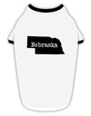 Nebraska - United States Shape Stylish Cotton Dog Shirt by TooLoud-Dog Shirt-TooLoud-White-with-Black-Small-Davson Sales