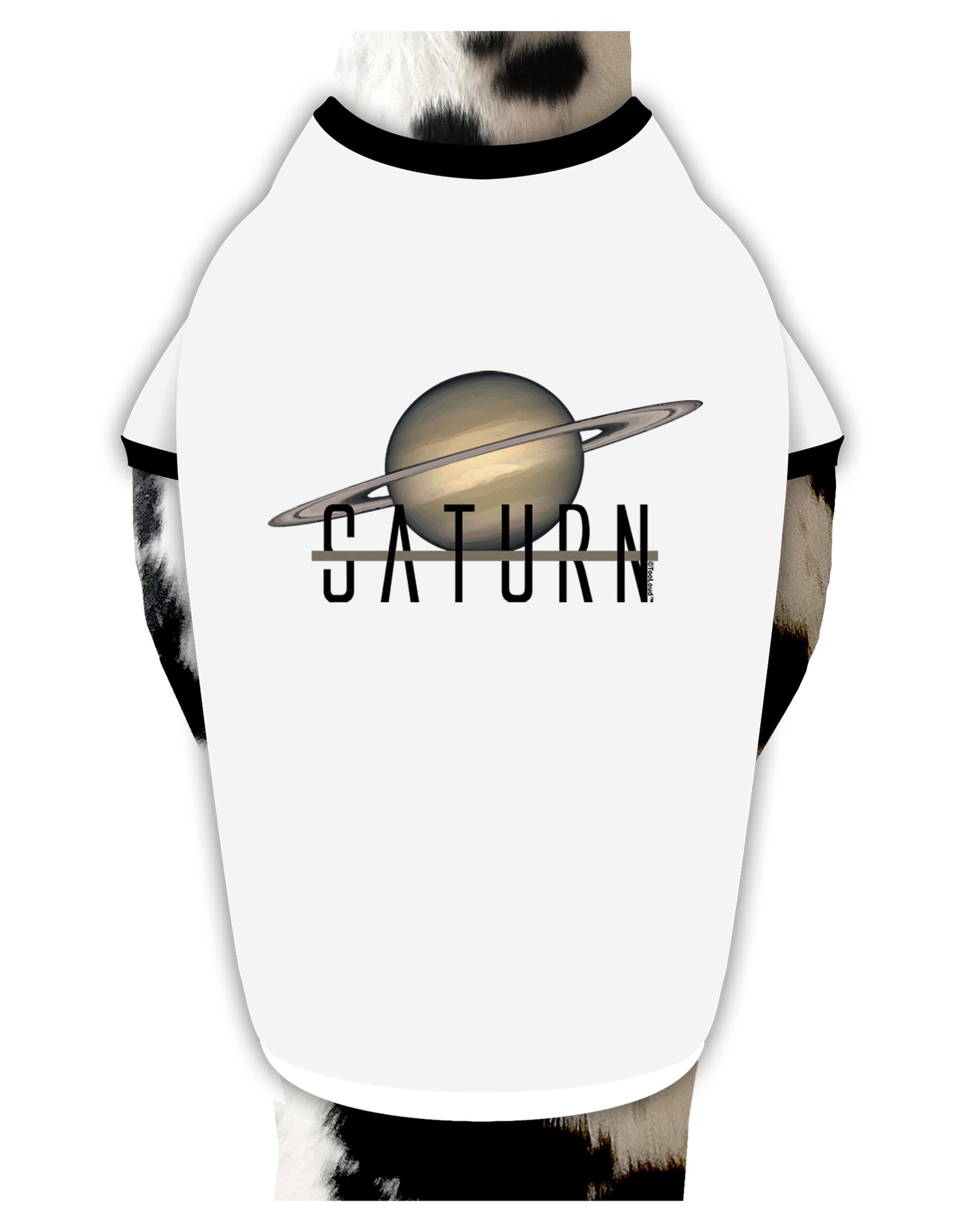 Planet Saturn Text Dog Shirt by TooLoud-Dog Shirt-TooLoud-White-with-Black-Small-Davson Sales