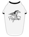 Pegasus Illustration Stylish Cotton Dog Shirt-Dog Shirt-TooLoud-White-with-Black-Small-Davson Sales