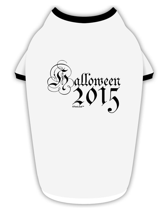Halloween Current Year Script Text Stylish Cotton Dog Shirt-Dog Shirt-TooLoud-White-with-Black-Small-Davson Sales