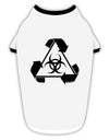 Recycle Biohazard Sign Black and White Stylish Cotton Dog Shirt by TooLoud-Dog Shirt-TooLoud-White-with-Black-Small-Davson Sales