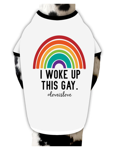 TooLoud I Woke Up This Gay Dog Shirt-Dog Shirt-TooLoud-White-with-Black-Small-Davson Sales