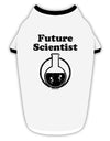 Future Scientist Distressed Stylish Cotton Dog Shirt-Dog Shirt-TooLoud-White-with-Black-Small-Davson Sales