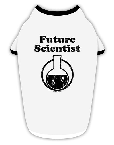 Future Scientist Distressed Stylish Cotton Dog Shirt-Dog Shirt-TooLoud-White-with-Black-Small-Davson Sales