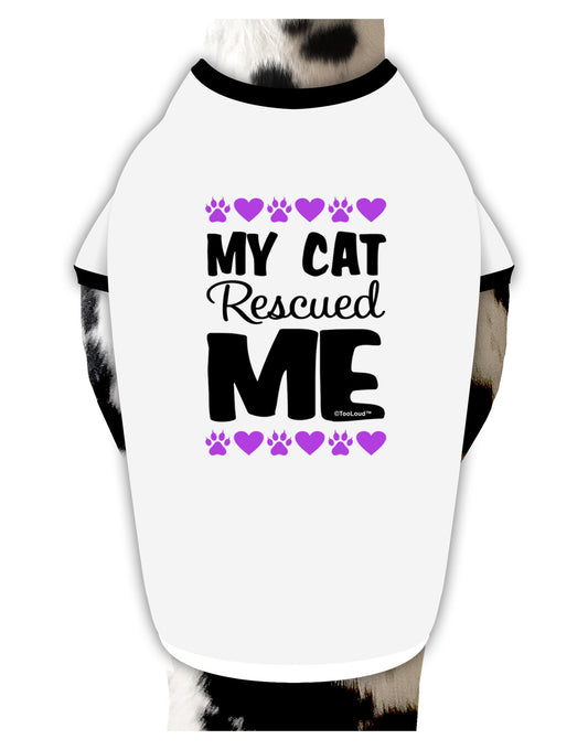 My Cat Rescued Me Dog Shirt-Dog Shirt-TooLoud-White-with-Black-Small-Davson Sales