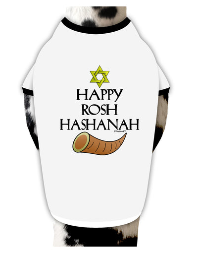 Happy Rosh Hashanah Dog Shirt-Dog Shirt-TooLoud-White-with-Black-Small-Davson Sales
