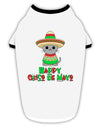 Happy Cinco de Mayo Cat Stylish Cotton Dog Shirt by TooLoud-Dog Shirt-TooLoud-White-with-Black-Small-Davson Sales