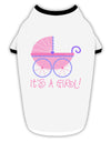 It's a Girl - Baby Carriage Stylish Cotton Dog Shirt-Dog Shirt-TooLoud-White-with-Black-Small-Davson Sales