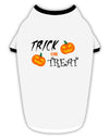 Trick or Treat Pumpkins Stylish Cotton Dog Shirt-Dog Shirt-TooLoud-White-with-Black-Small-Davson Sales