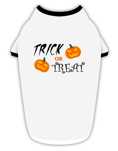 Trick or Treat Pumpkins Stylish Cotton Dog Shirt-Dog Shirt-TooLoud-White-with-Black-Small-Davson Sales