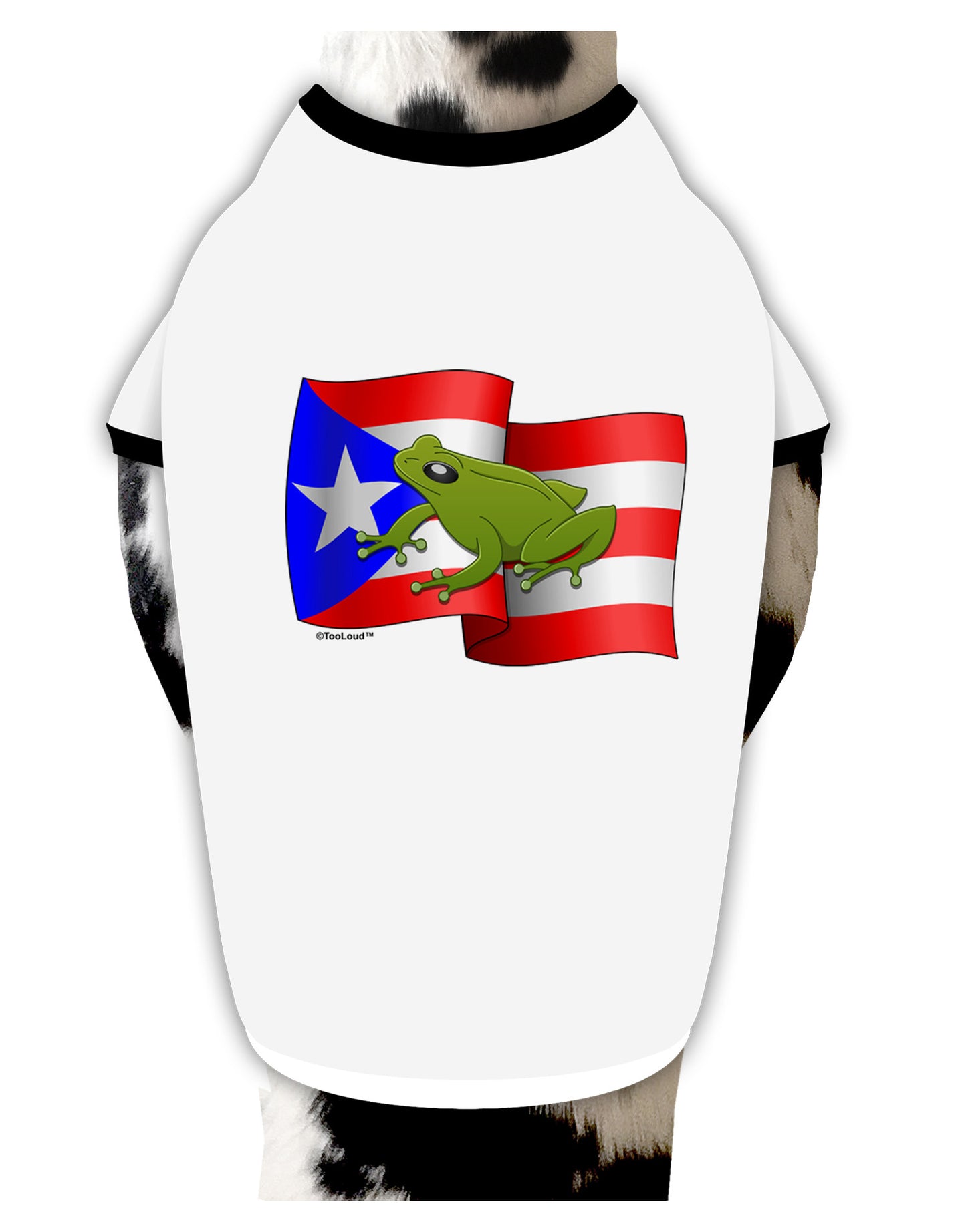 Puerto Rico Coqui Dog Shirt-Dog Shirt-TooLoud-White-with-Black-Small-Davson Sales
