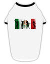 Mexican Flag - Dancing Silhouettes Stylish Cotton Dog Shirt by TooLoud-Dog Shirt-TooLoud-White-with-Black-Small-Davson Sales