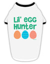 Lil' Egg Hunter - Easter - Green Stylish Cotton Dog Shirt by TooLoud-Dog Shirt-TooLoud-White-with-Black-Small-Davson Sales