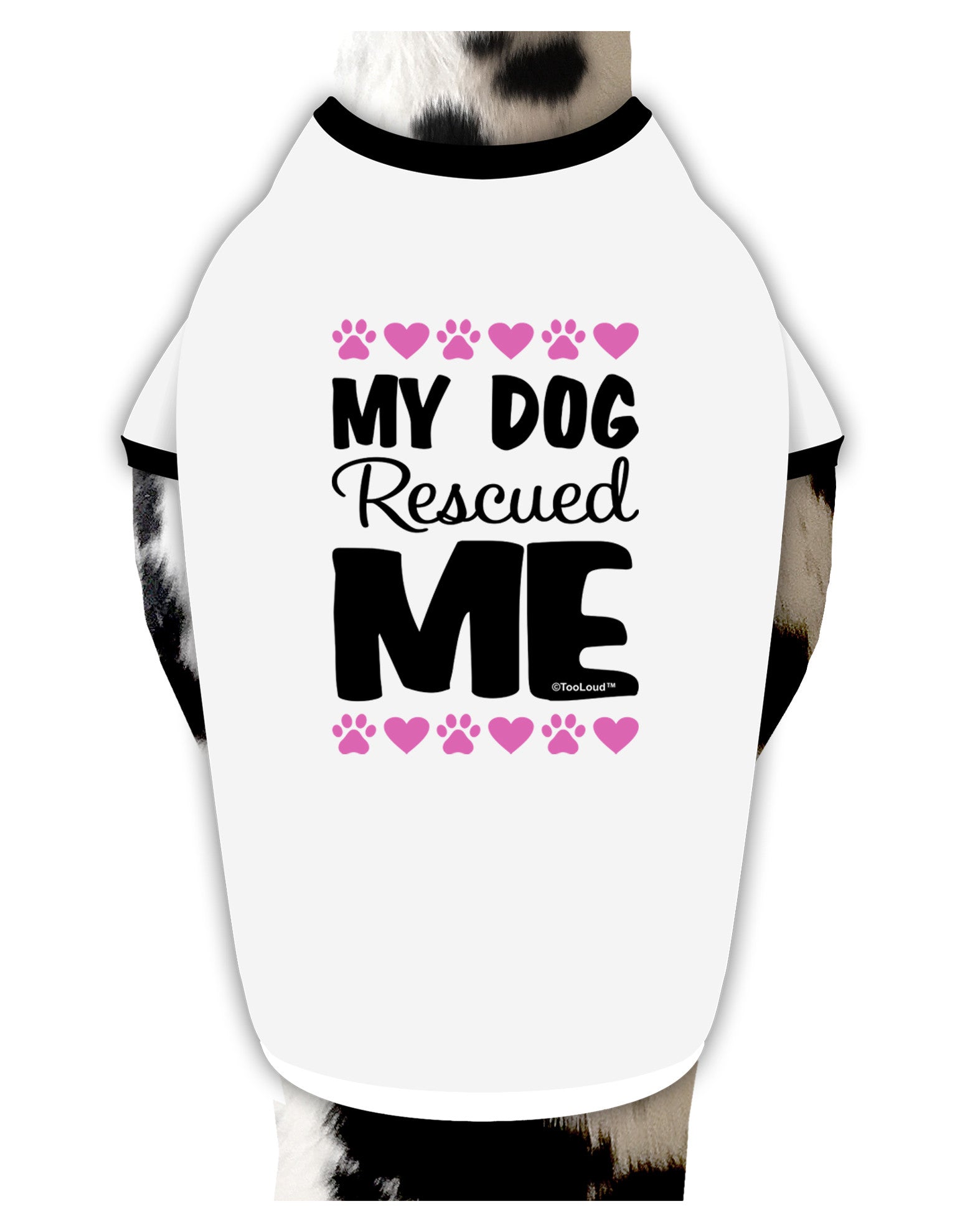 My Dog Rescued Me Dog Shirt-Dog Shirt-TooLoud-White-with-Black-Small-Davson Sales