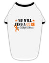 MS - We Will Find A Cure Stylish Cotton Dog Shirt-Dog Shirt-TooLoud-White-with-Black-Small-Davson Sales