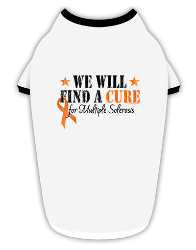 MS - We Will Find A Cure Stylish Cotton Dog Shirt-Dog Shirt-TooLoud-White-with-Black-Small-Davson Sales