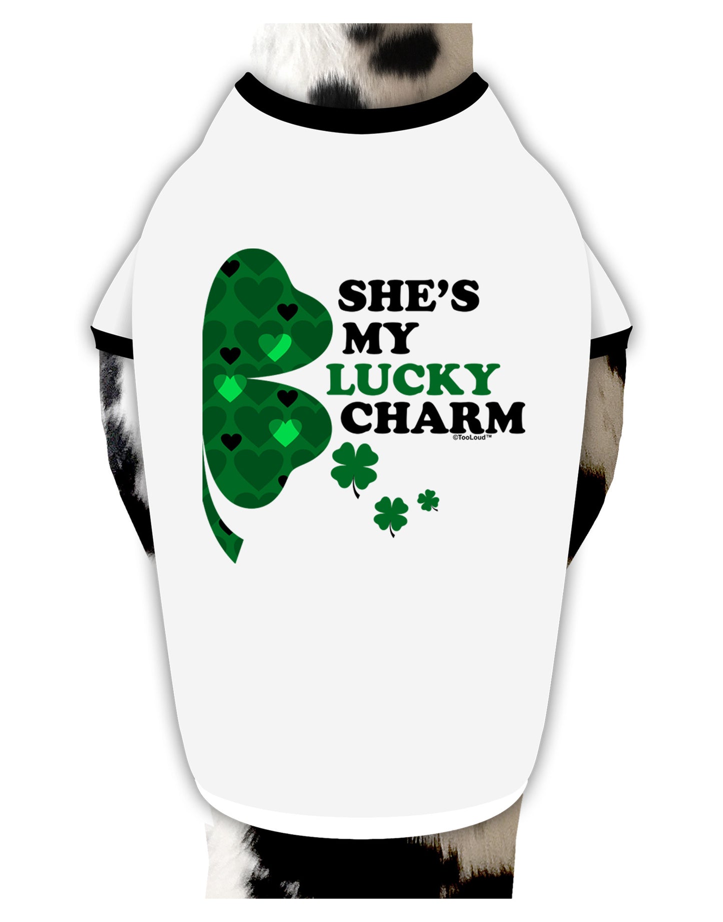 She's My Lucky Charm - Right Dog Shirt-Dog Shirt-TooLoud-White-with-Black-Small-Davson Sales