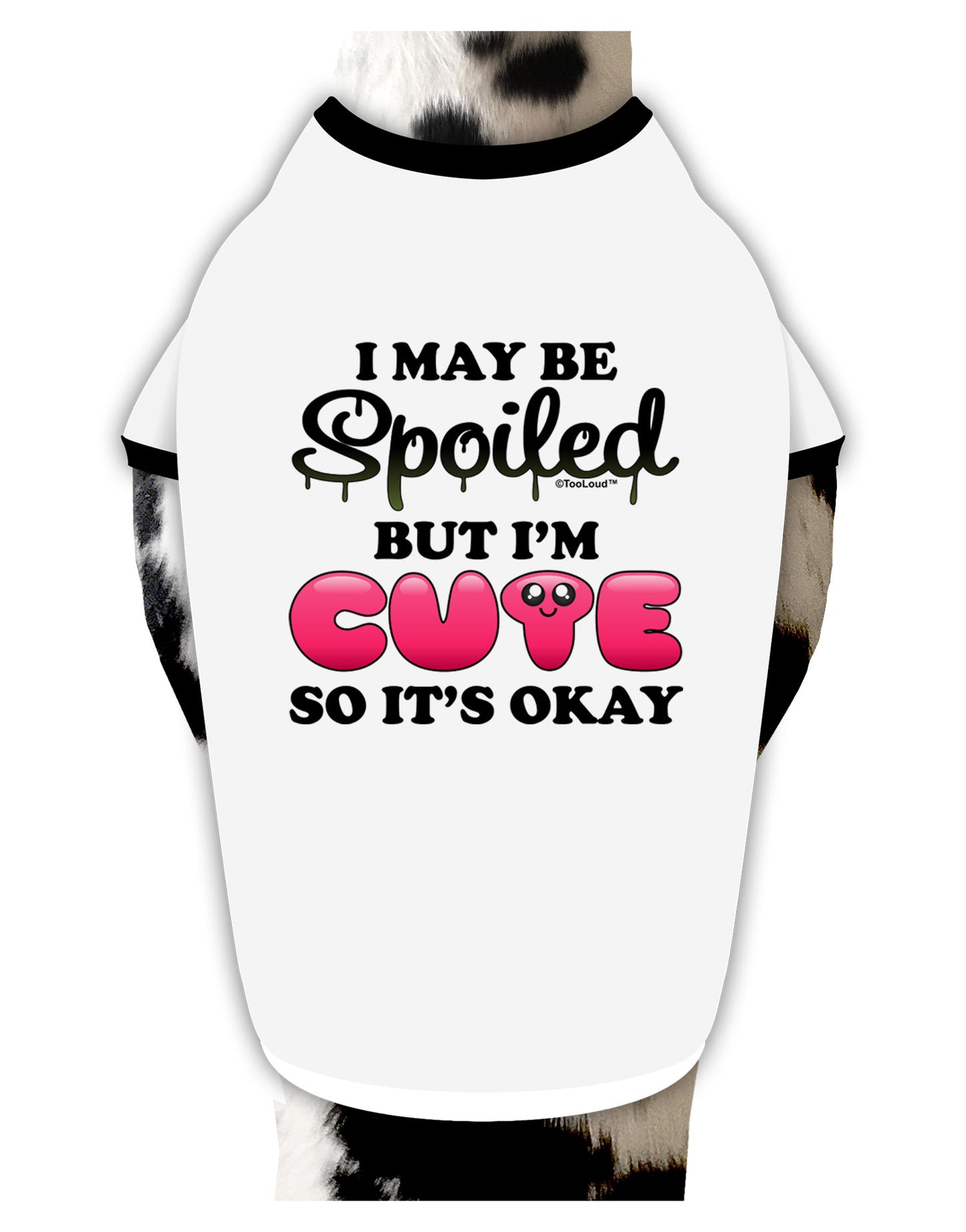 Spoiled But Cute Pink Dog Shirt-Dog Shirt-TooLoud-White-with-Black-Small-Davson Sales