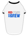 Red White and Brew Color Stylish Cotton Dog Shirt by TooLoud-Dog Shirt-TooLoud-White-with-Black-Small-Davson Sales