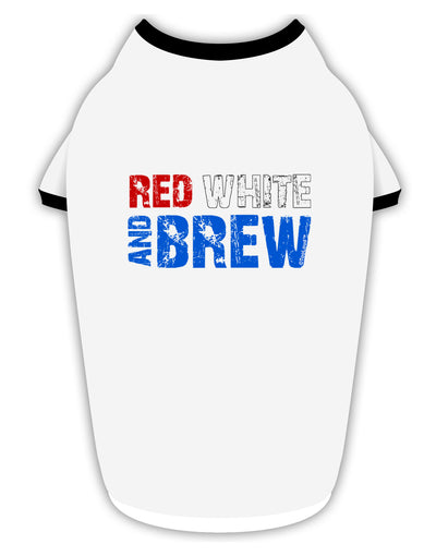 Red White and Brew Color Stylish Cotton Dog Shirt by TooLoud-Dog Shirt-TooLoud-White-with-Black-Small-Davson Sales