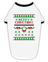 Merry Christmas Ugly Christmas Sweater Stylish Cotton Dog Shirt-Dog Shirt-TooLoud-White-with-Black-Small-Davson Sales