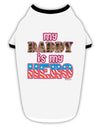 My Daddy is My Hero - Armed Forces - Pink Stylish Cotton Dog Shirt by TooLoud-Dog Shirt-TooLoud-White-with-Black-Small-Davson Sales