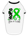 Hope for a Cure - Lime Green Ribbon Lyme Disease - Flowers Stylish Cotton Dog Shirt-Dog Shirt-TooLoud-White-with-Black-Small-Davson Sales