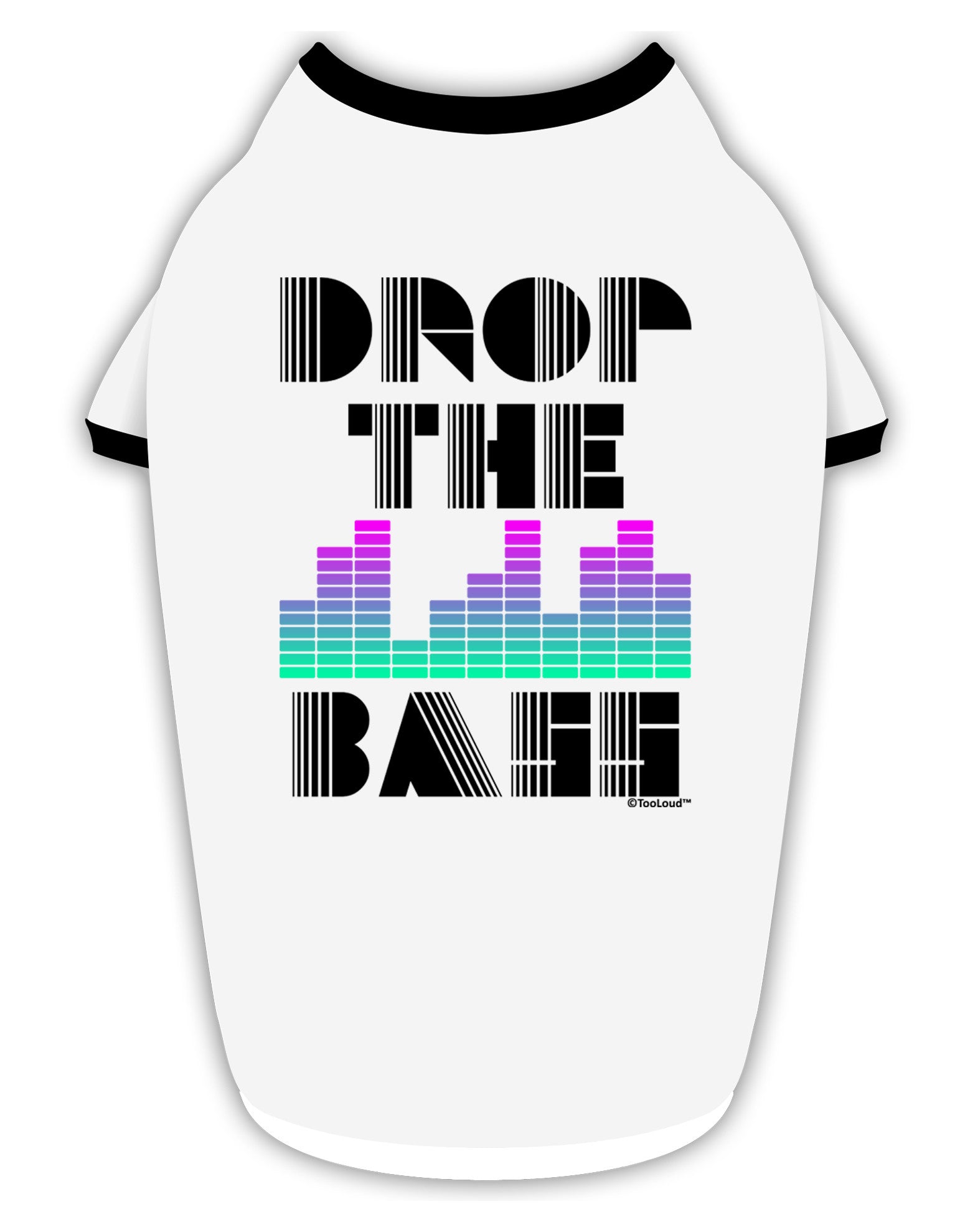 Drop the Bass Stylish Cotton Dog Shirt-Dog Shirt-TooLoud-White-with-Black-Small-Davson Sales