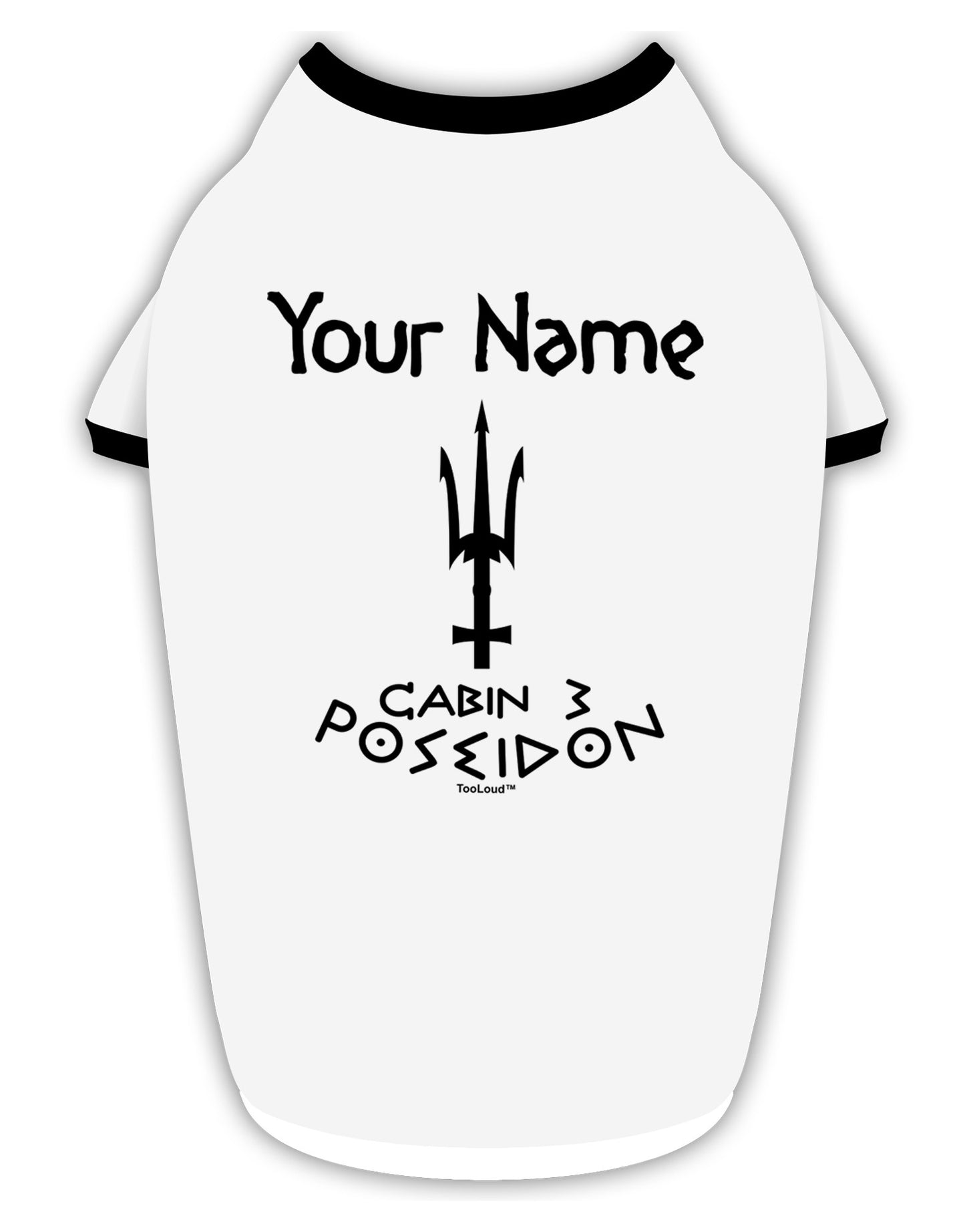 Personalized Cabin 3 Poseidon Stylish Cotton Dog Shirt-Dog Shirt-TooLoud-White-with-Black-Small-Davson Sales