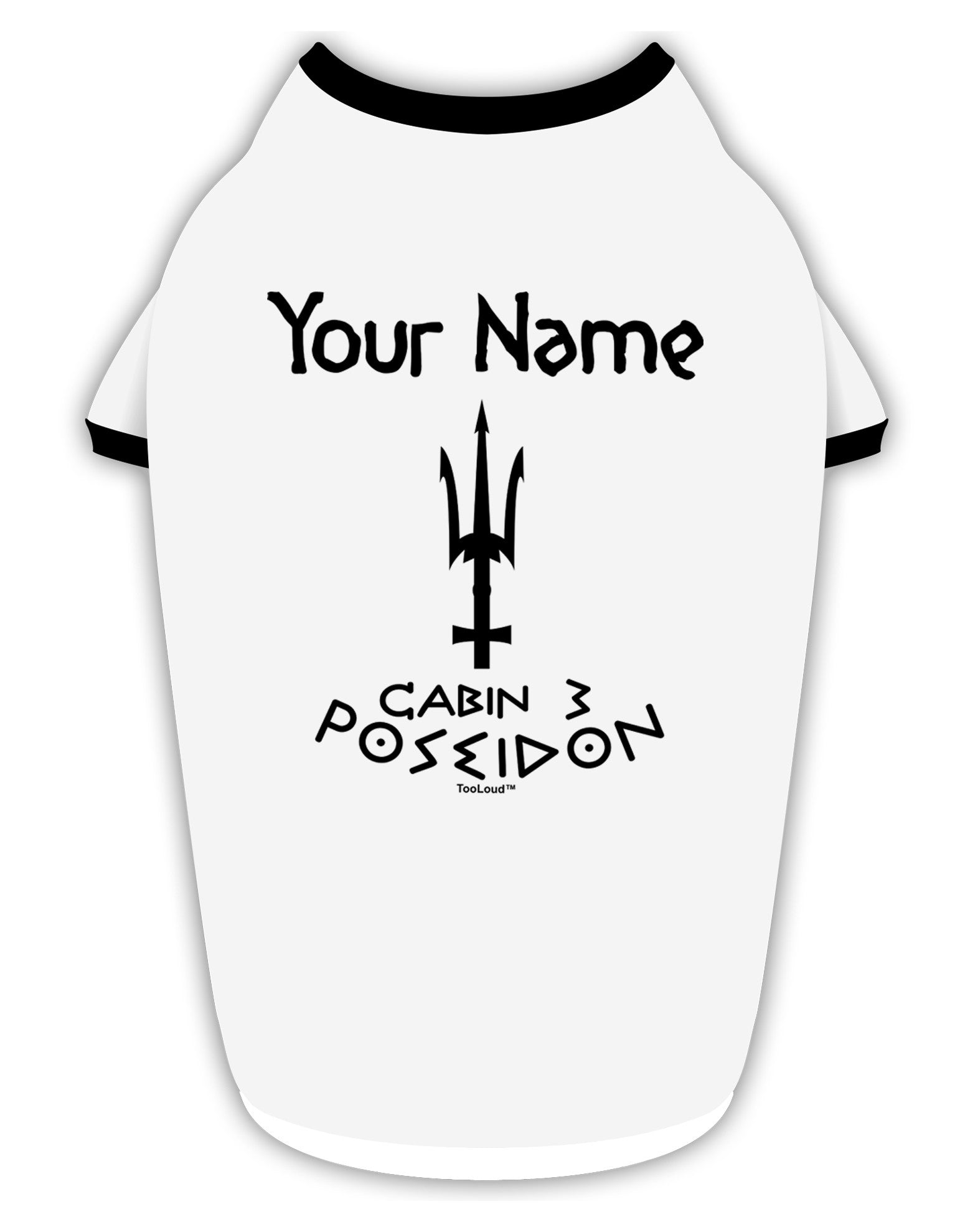 Personalized Cabin 3 Poseidon Stylish Cotton Dog Shirt-Dog Shirt-TooLoud-White-with-Black-Small-Davson Sales
