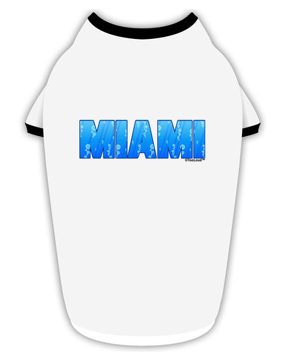 Miami Ocean Bubbles Stylish Cotton Dog Shirt by TooLoud-Dog Shirt-TooLoud-White-with-Black-Small-Davson Sales