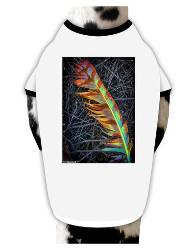 Rainbow Feather Dog Shirt-Dog Shirt-TooLoud-White-with-Black-Small-Davson Sales