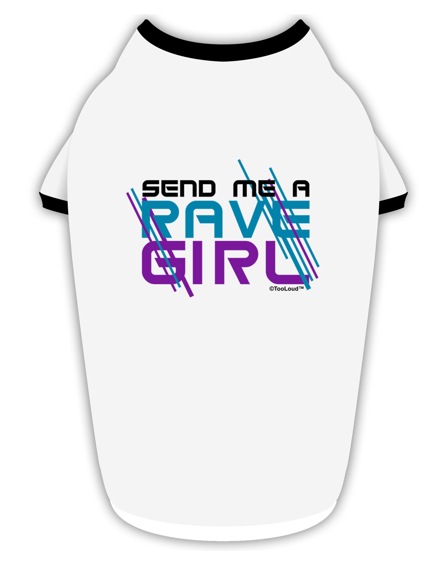 Send Me A Rave Girl Stylish Cotton Dog Shirt-Dog Shirt-TooLoud-White-with-Black-Small-Davson Sales