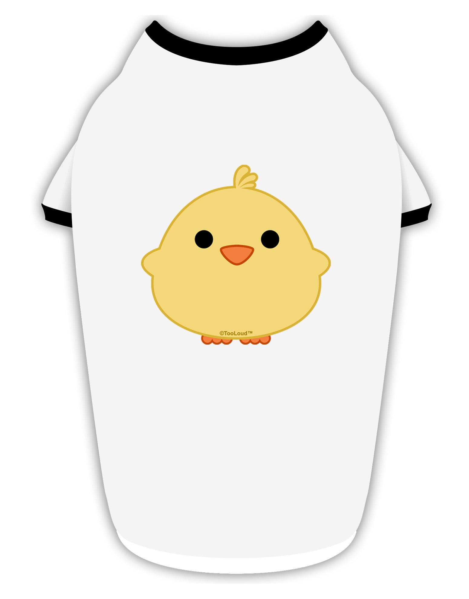 Cute Little Chick - Yellow Stylish Cotton Dog Shirt by TooLoud-Dog Shirt-TooLoud-White-with-Black-Small-Davson Sales