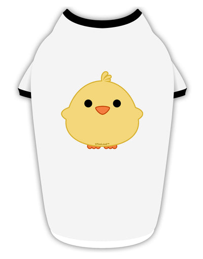 Cute Little Chick - Yellow Stylish Cotton Dog Shirt by TooLoud-Dog Shirt-TooLoud-White-with-Black-Small-Davson Sales