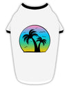Palm Trees Silhouette - Beach Sunset Design Stylish Cotton Dog Shirt-Dog Shirt-TooLoud-White-with-Black-Small-Davson Sales