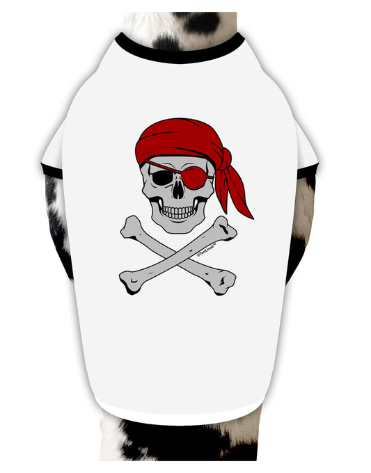 Pirate Skull Dog Shirt-Dog Shirt-TooLoud-White-with-Black-Small-Davson Sales