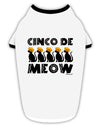 Five Cats - Cinco de Meow Stylish Cotton Dog Shirt by TooLoud-Dog Shirt-TooLoud-White-with-Black-Small-Davson Sales