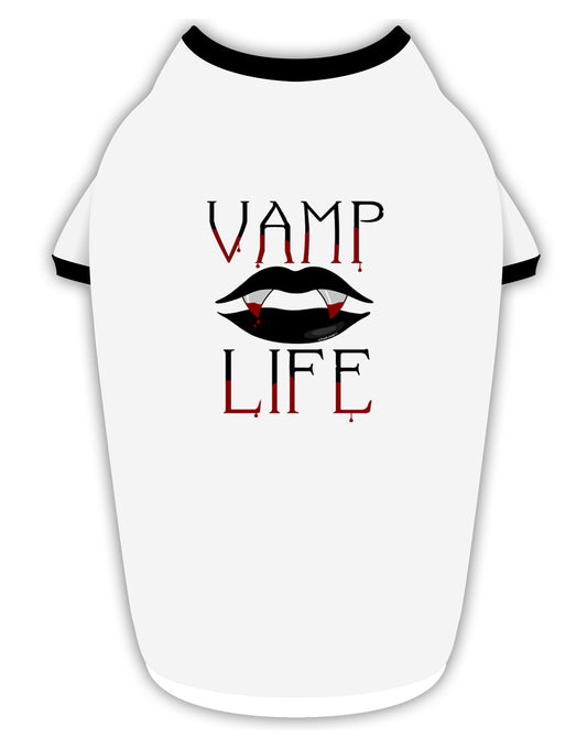 TooLoud Vamp Life Stylish Cotton Dog Shirt-Dog Shirt-TooLoud-White-with-Black-Small-Davson Sales