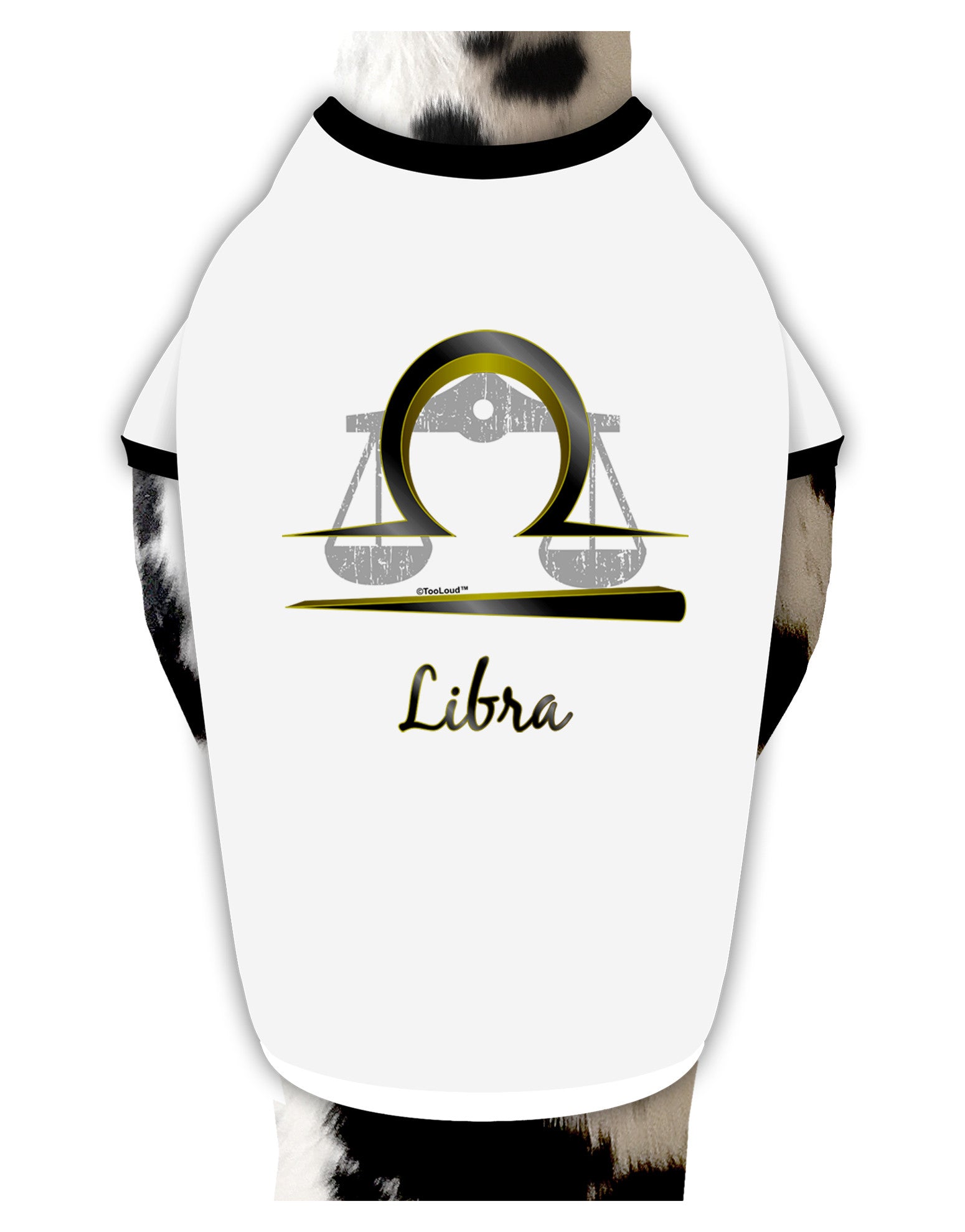 Libra Symbol Dog Shirt-Dog Shirt-TooLoud-White-with-Black-Small-Davson Sales