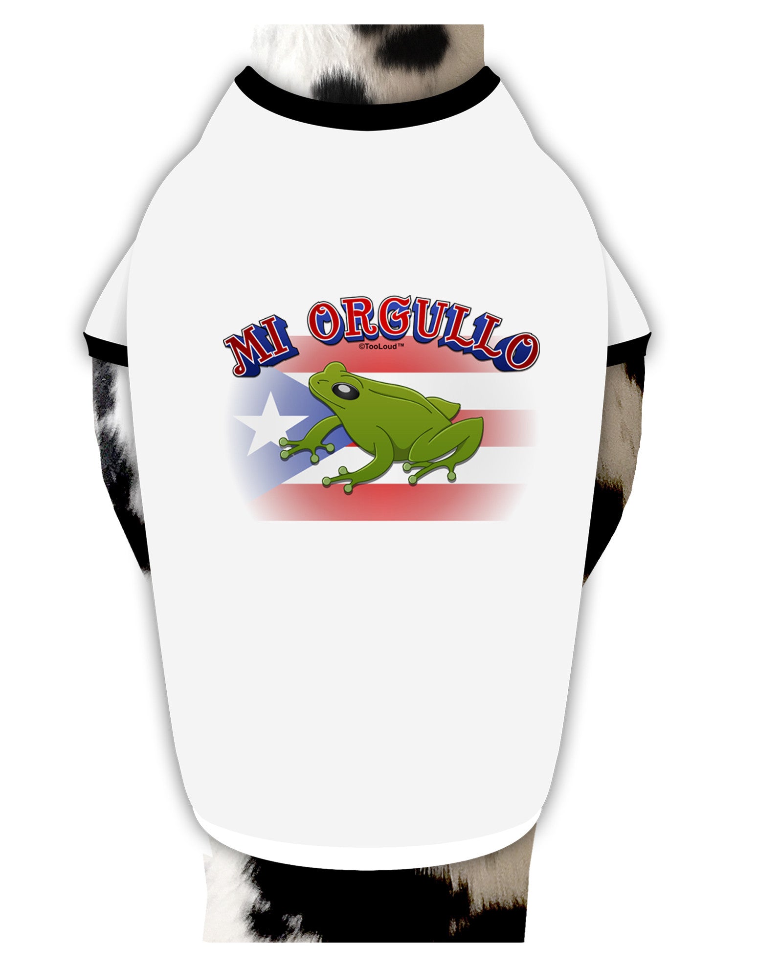 Mi Orgullo Coqui Dog Shirt-Dog Shirt-TooLoud-White-with-Black-Small-Davson Sales
