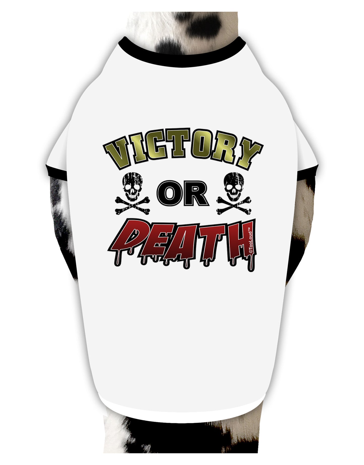 Victory Or Death Dog Shirt-Dog Shirt-TooLoud-White-with-Black-Small-Davson Sales