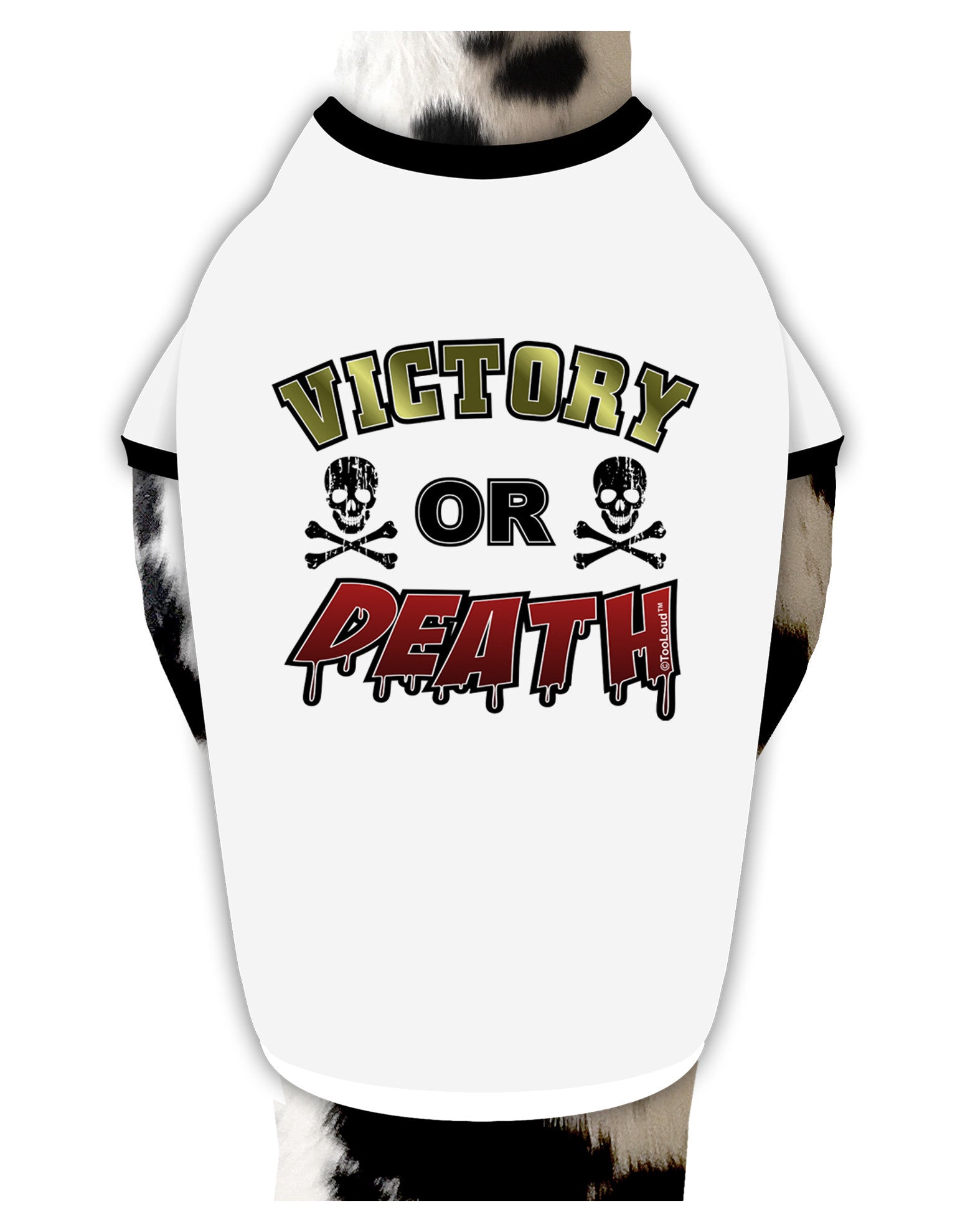 Victory Or Death Dog Shirt-Dog Shirt-TooLoud-White-with-Black-Small-Davson Sales