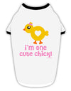 I'm One Cute Chick Stylish Cotton Dog Shirt by TooLoud-Dog Shirt-TooLoud-White-with-Black-Small-Davson Sales