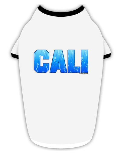 Cali Ocean Bubbles Stylish Cotton Dog Shirt by TooLoud-Dog Shirt-TooLoud-White-with-Black-Small-Davson Sales