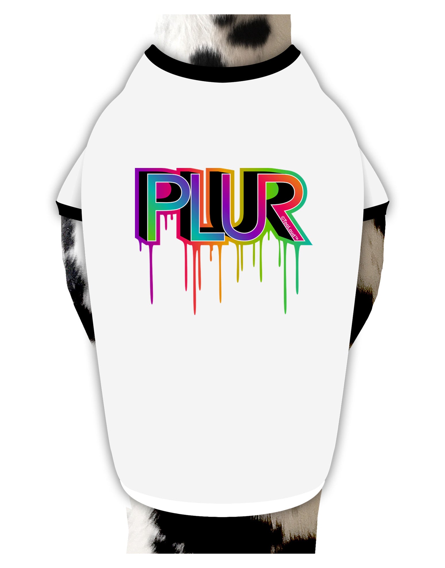 PLUR Paint Dog Shirt-Dog Shirt-TooLoud-White-with-Black-Small-Davson Sales