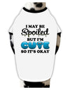 Spoiled But Cute Blue Dog Shirt-Dog Shirt-TooLoud-White-with-Black-Small-Davson Sales