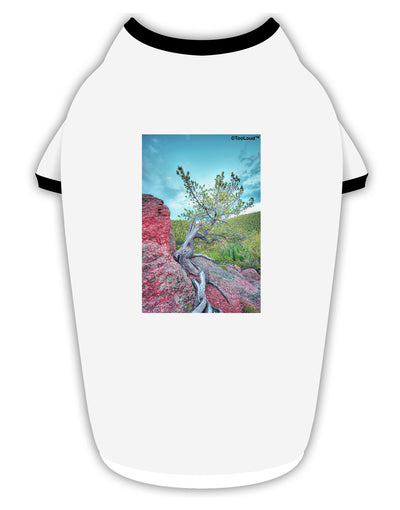 CO Cliffside Tree Stylish Cotton Dog Shirt-Dog Shirt-TooLoud-White-with-Black-Small-Davson Sales