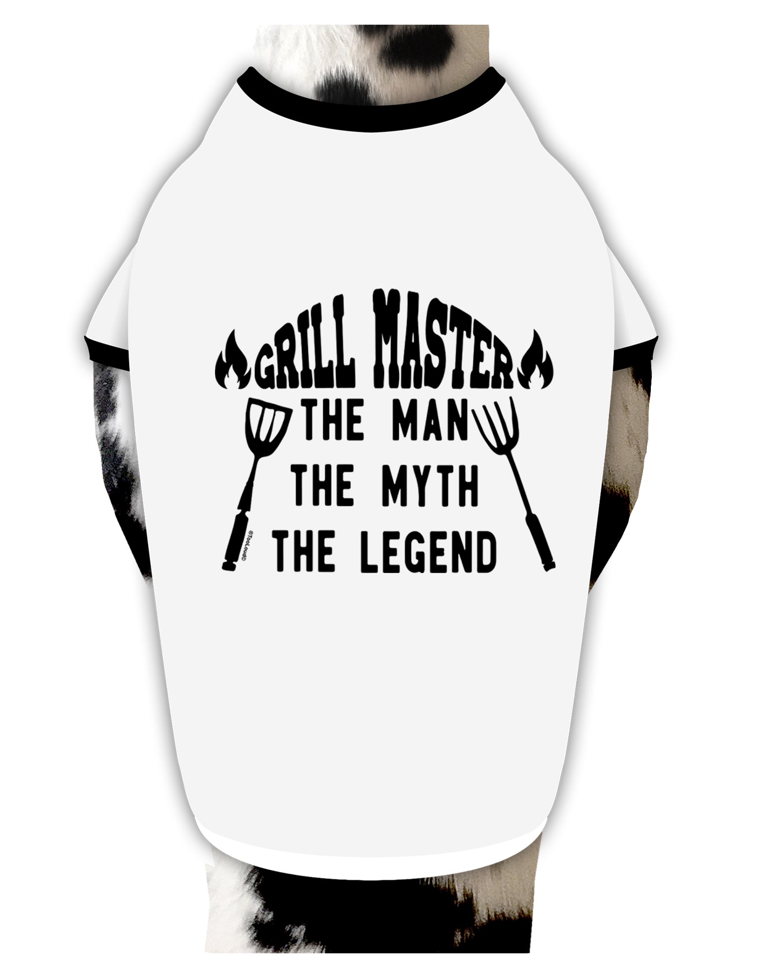 TooLoud Grill Master The Man The Myth The Legend Dog Shirt-Dog Shirt-TooLoud-White-with-Black-Small-Davson Sales