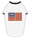 American Bacon Flag Stylish Cotton Dog Shirt-Dog Shirt-TooLoud-White-with-Black-Small-Davson Sales